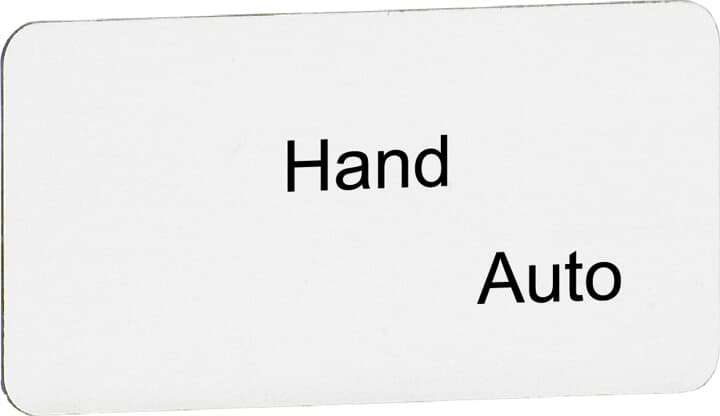 ABB - Targhetta Legend Plate MA6-1079 per auto a mano. KV 708 9