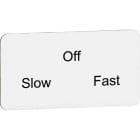 ABB - Targhetta MA6-1084 Slow Off Fast Legend Plate