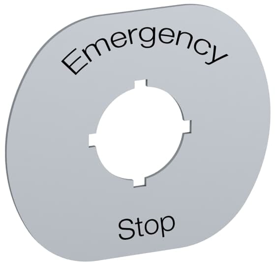 ABB - Legend Plate MA6-1101 in plastica per identificare facilmente i comandi.