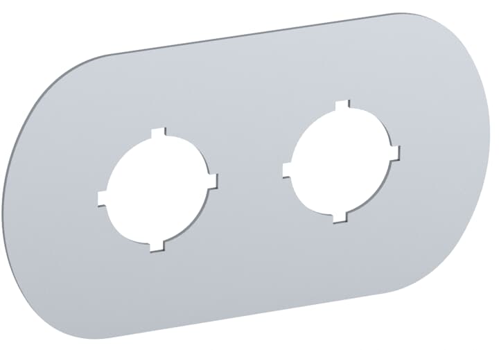 ABB - Targhetta in alluminio con 2 fori per LEGEND PLATE MA6-1002.