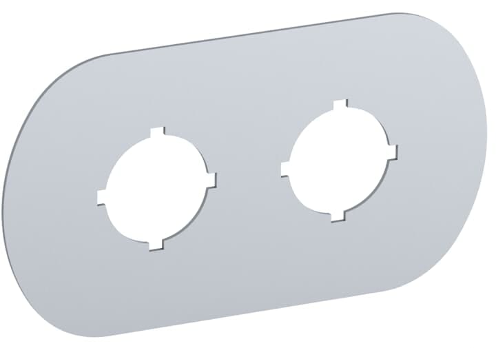 ABB - Targhetta in alluminio con 2 fori per LEGEND PLATE MA6-1002.