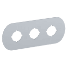 ABB - Legend Plate MA6-1003 Targhetta 3 Fori Alluminio