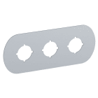 ABB - Legend Plate MA6-1003 Targhetta 3 Fori Alluminio
