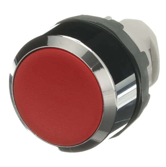 ABB - Modular Pushbutton rosso MP1-20R con ghiera cromata per installazioni instabili.