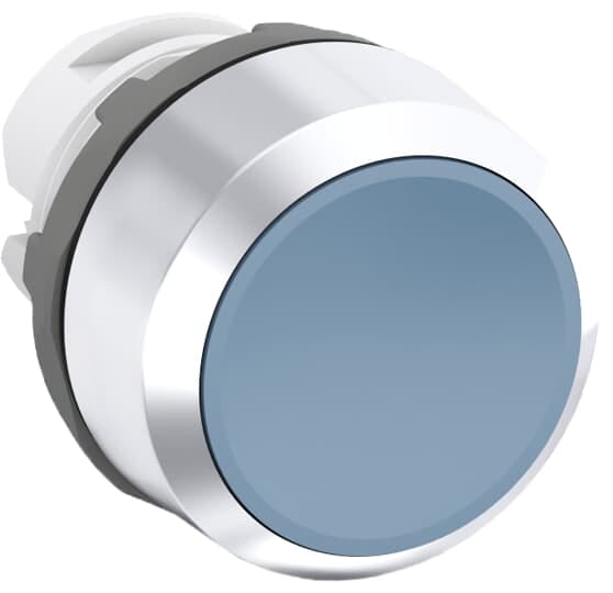 ABB - Modular Pushbutton blu MP1-20L P. instabile con ghiera cromata.