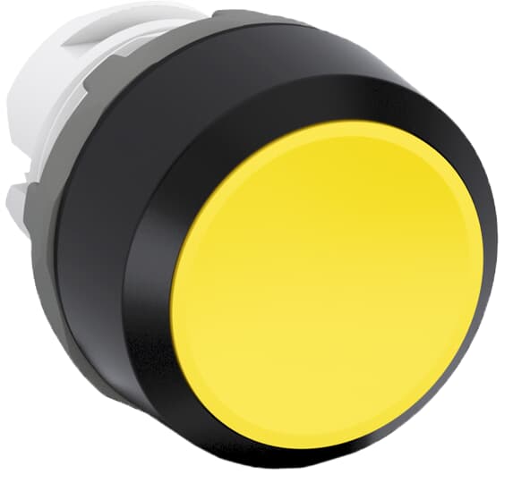 ABB - Modular Pushbutton giallo stabile con ghiera nera MP2-10Y.