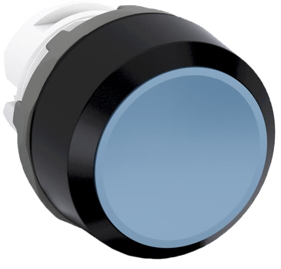 ABB - Modular Pushbutton in Blu con Pulsante Stabile e Ghiera Nera MP2-10L