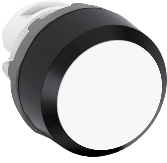 ABB - Modular Pushbutton Bianco MP2-10W P. Stabile con Ghiera Nera