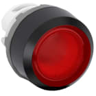 ABB - Modular Pushbutton rosso con illuminazione istantanea e ghiera nera.