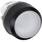 ABB - Modular Pushbutton Bianco MP2-11W con Stabilizzazione Luminosa e Ghiera Nera.
