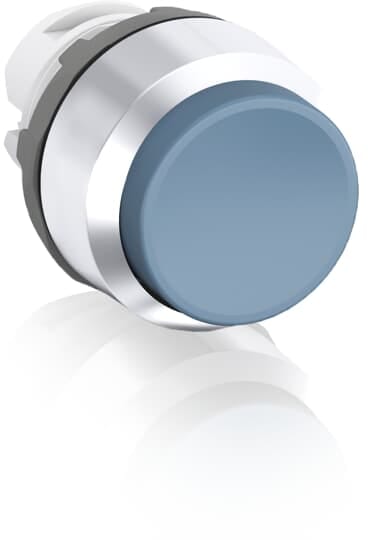 ABB - Modular Pushbutton blu MP3-20L, p. instabile con ghiera cromata.