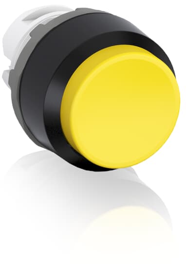ABB - Modular Pushbutton MP4-10Y in Giallo Stabile con Ghiera Nera.