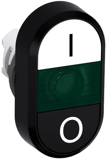 ABB - Pulsante doppio modulare bianco/nero MPD6-11G.