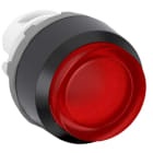 ABB - Modular Pushbutton rosso con illuminazione MP3-11R e ghiera nera per un design accattivante e funzionale.