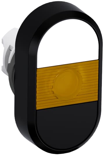 ABB - White/Black Modular Double Pushbutton MPD16-11Y Pulsante Doppio.