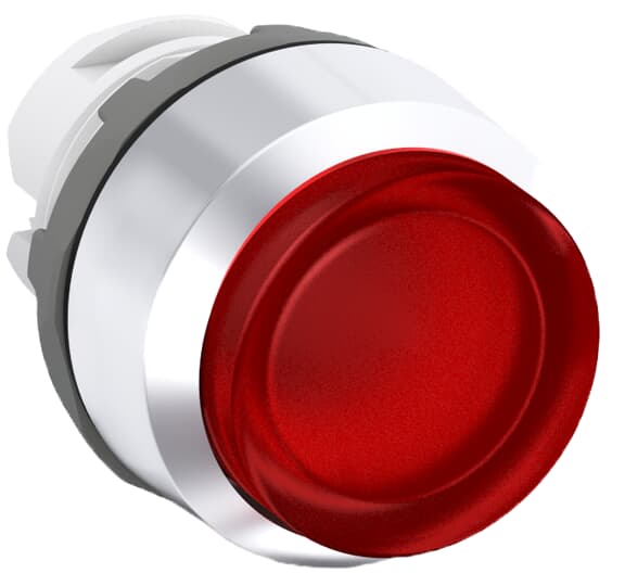 ABB - Modular Pushbutton rosso con illuminazione istantanea e ghiera cromata MP3-21R.