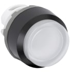 ABB - Modular Pushbutton Bianco con Luminosità Stabile e Ghiera Nera MP4-11W