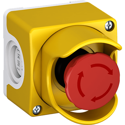 ABB - Custodia CEPY1-2001 Yellow/Light grey Assembled con Emergency Stop e Shroud. KW 245 1