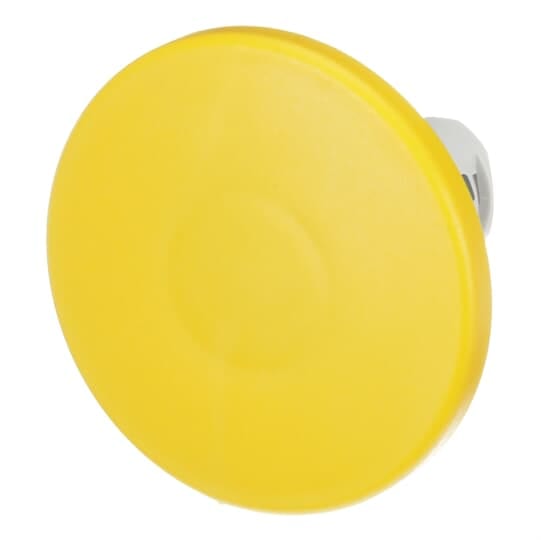 ABB - Pulsante a fungo modulare giallo MPM2-10Y, diametro 60mm, ghiera nera.