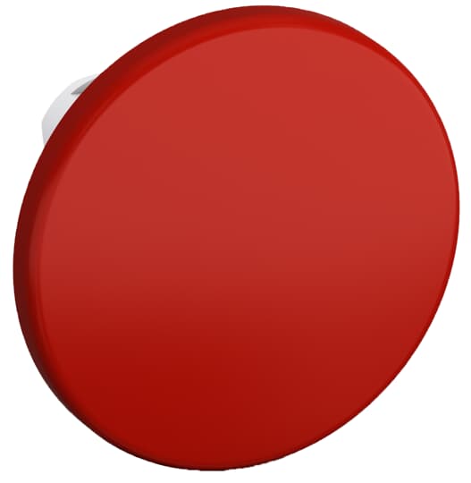 ABB - Pulsante a fungo modulare rosso MPM2-20R, diametro 60mm, ghiera cromata.