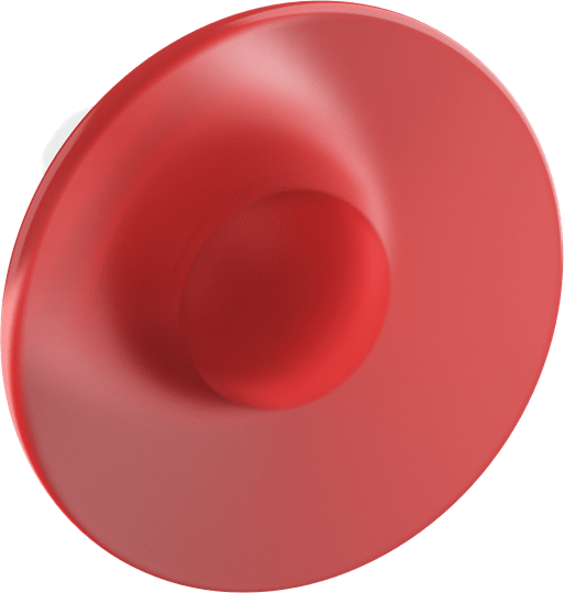 ABB - Pulsante Fungo Modulare Rosso 60mm con Ghiera Cromata MPM2-21R.