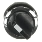 ABB - M2SS2-20B Selector Switch 2P 90. Black with Chrome Finish.