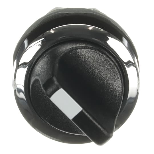 ABB - M2SS2-20B Selector Switch 2P 90. Black with Chrome Finish.