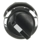 ABB - M2SS2-20B Selector Switch 2P 90. Black with Chrome Finish.