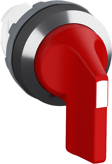 ABB - M2SS5-20R Selector Switch 2P 90 Red GH Chrome Modular Design.