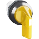 ABB - M2SS4-21Y Selector Switch 2 Position 45 Degree Yellow with Chrome Handle.