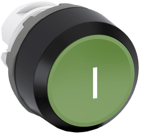 ABB - Marked Green Modular Pushbutton MP1-7012 PULS. VERDE SIMBOLO I GH.NERA.