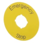 ABB - Legenda Targhetta KTC15-1005 70mm - Arresto di Emergenza.