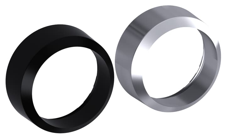 ABB - Ghiera plastica nera per pulsanti modulari e compatti della gamma KA1-8022.