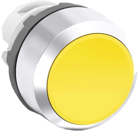 ABB - Pulsante giallo modulare con ghiera metallica MP1-30Y.