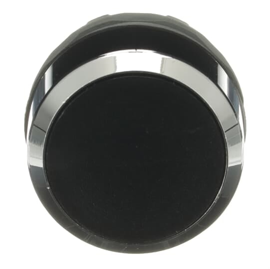 ABB - Pulsante Nero Modulare con Ghiera Metallica MP1-30B Black Modular Pushbutton