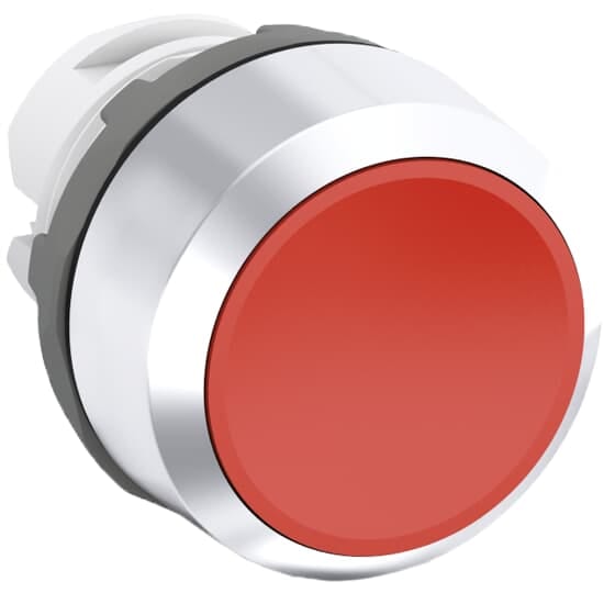 ABB - Red Modular Pushbutton MP2-30R Pulsante Rosso Ghiera Metallica.