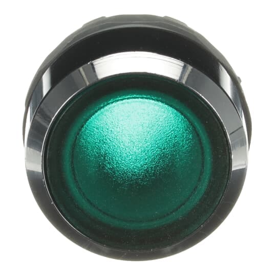 ABB - Green Modular Pushbutton MP1-31G Pulsante Verde Ghiera Metallica.