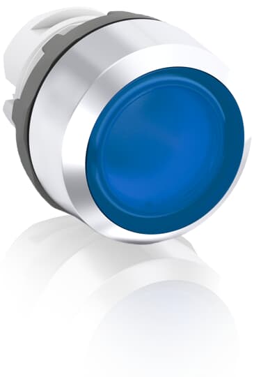 ABB - Pulsante blu con ghiera metallica modulare MP1-31L.