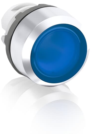 ABB - Pulsante blu con ghiera metallica modulare MP1-31L.