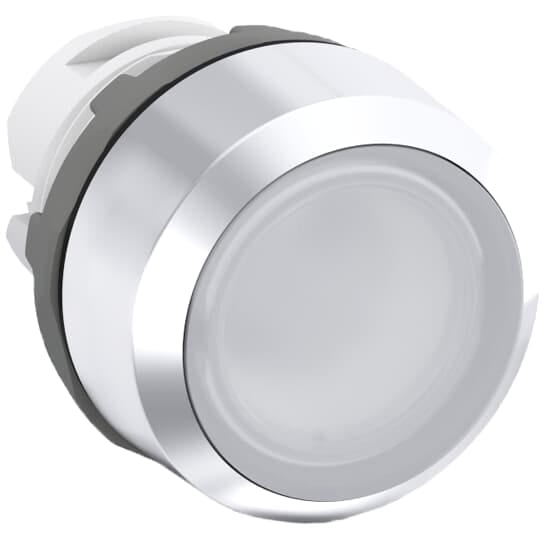 ABB - Pulsante Bianco Modulare con Ghiera Metallica MP1-31W.