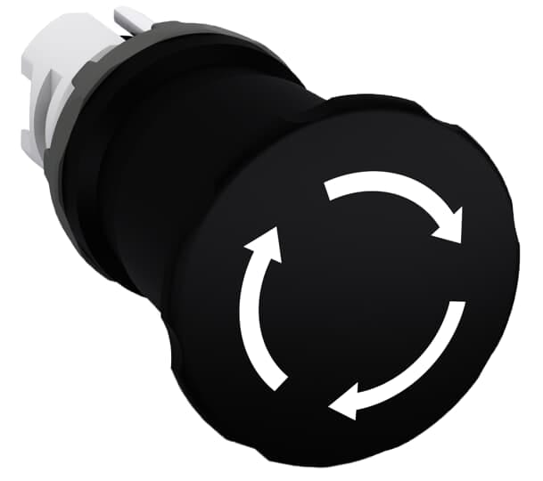 ABB - Black Modular Machine Stop MPET4-10B PUL.FUNGO 40MM NERO.