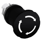 ABB - Black Modular Machine Stop MPET4-10B PUL.FUNGO 40MM NERO.