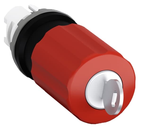 ABB - MPEK3-13R pulsante fungo 30mm rosso a chiave per stop di emergenza modulare.