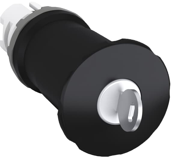 ABB - Black Modular Machine Stop MPEK4-11B PUL.FUNGO 40MM NERO CON CHIAVE.