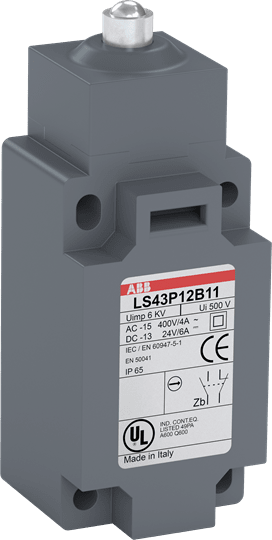 ABB - LS43P12B11 limit switch: affidabile e preciso per il controllo di dispositivi industriali.