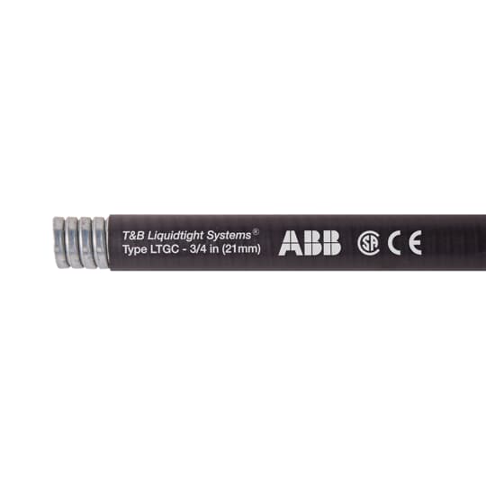 ABB - LFMC GP CSA 3/8in BLK 30m/100ft Guaina Metallizzata NC16-3/8 con Acciaio Zincato e Rivestimento in PVC Nero. LTGCS01B-C