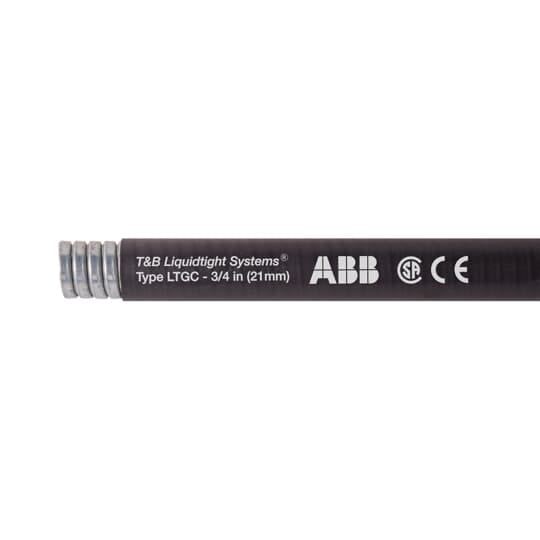 ABB - LFMC GP CSA 3/8in BLK 30m/100ft Guaina Metallizzata NC16-3/8 con Acciaio Zincato e Rivestimento in PVC Nero. LTGCS01B-C