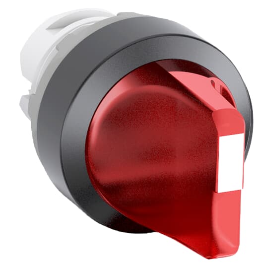 ABB - M2SSV2-11R Selector Switch 2 Positions Stabilized 90 Degrees, Illuminated, Black Panel.