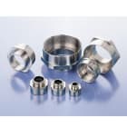 ABB - Riduttore ottone M32/M40 esagonale + M40/M25 femmina nichelato. M32M40M