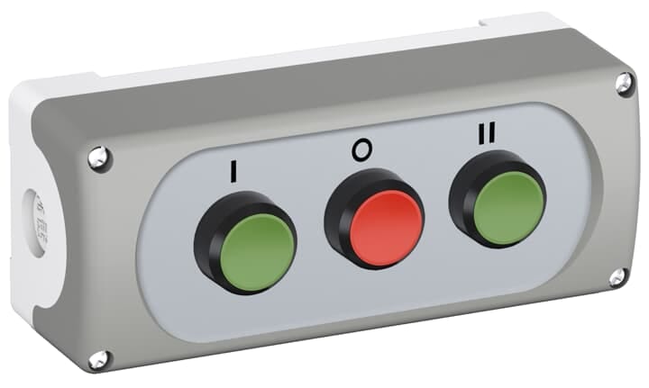 ABB - Enclosure MEP3-1004 in plastica grigia con 3 fori completi.